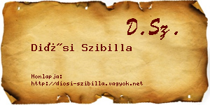 Diósi Szibilla névjegykártya